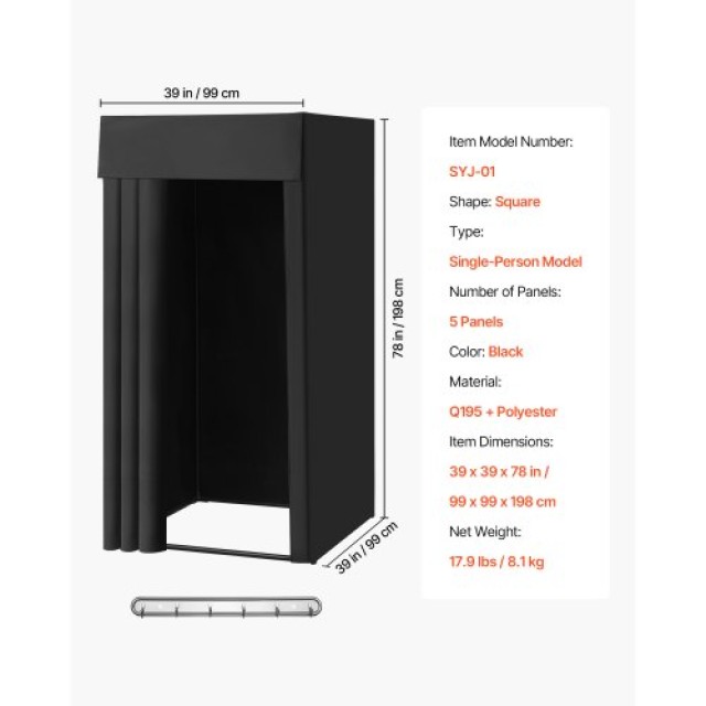 VEVOR Φορητό Δοκιμαστήριο 39 x 39 x 78 in (Μαύρο) SYJWDLSFX0004HE5T...