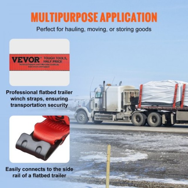 Ιμάντες VEVOR 4 x 30, 6000 lbs, 10τμχ, Κόκκινοι  PGJPDHS4INCH3T7LFV0