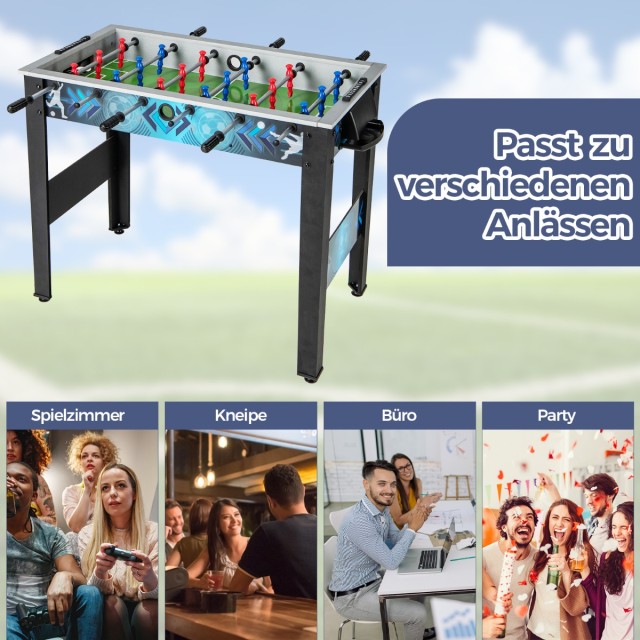 Costway Παιδικός Επιτραπέζιος Ποδοσφαιράκι από Ξύλο με 2 Μπάλες & 1...