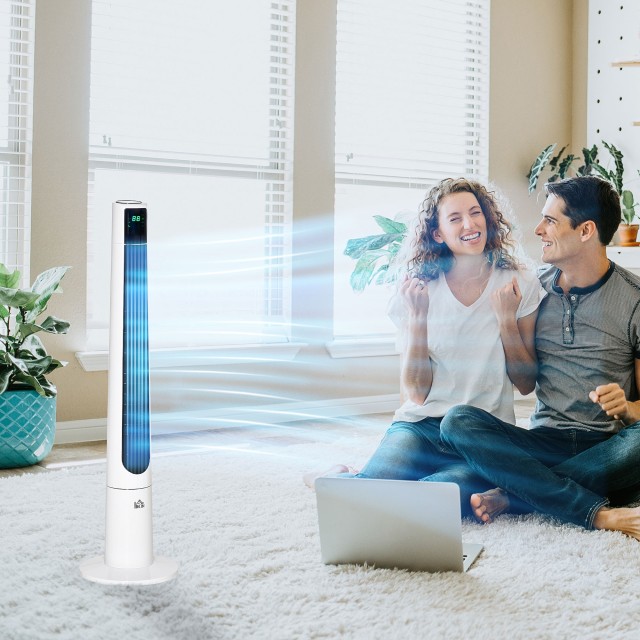 Ανεμιστήρας Tower 50W με 3 λειτουργίες και 3 ταχύτητες με χρονοδιακόπτη 12 ωρών, σε ABS, Ø32x118,2 cm, Λευκό 824-039V90