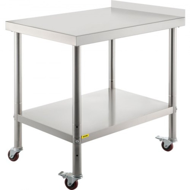 Τραπέζι Προετοιμασίας VEVOR Ανοξείδωτο 24x15x35, 440lbs, Ρυθμιζόμεν...
