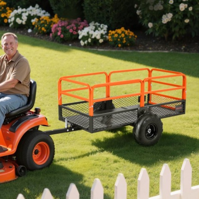 VEVOR Ατσάλινο Τρέιλερ Κήπου 22 Cu. Ft 1600 lbs για Ρυμούλκηση HYTC...
