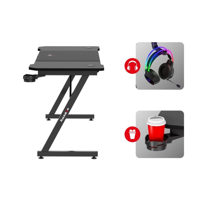 Huzaro Γραφείο Gaming Hero 4.8 Black με Διαστάσεις 120x70 εκ. 59037...