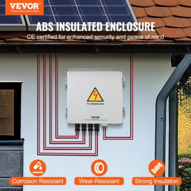 Κουτί Συνδυασμού Ηλιακών 4 Σειρών VEVOR 10A IP65  GFHLX4HL10ASCPG1OY3