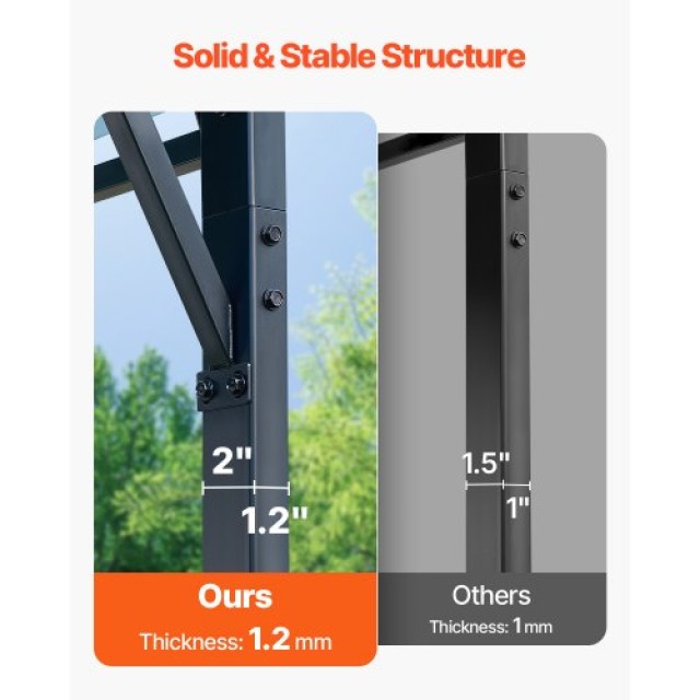 VEVOR Μεταλλικό Στέγαστρο 13 x 26 Βαρέως Τύπου για Εξωτερική Προστα...
