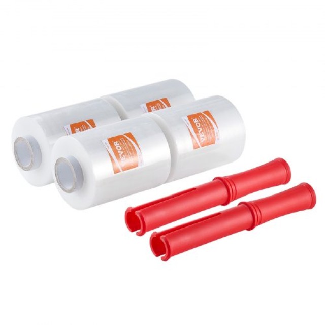 VEVOR Διάφανη Μεμβράνη Συσκευασίας 5x1000, 4τμχ, 80 Gauge με Λαβές ...
