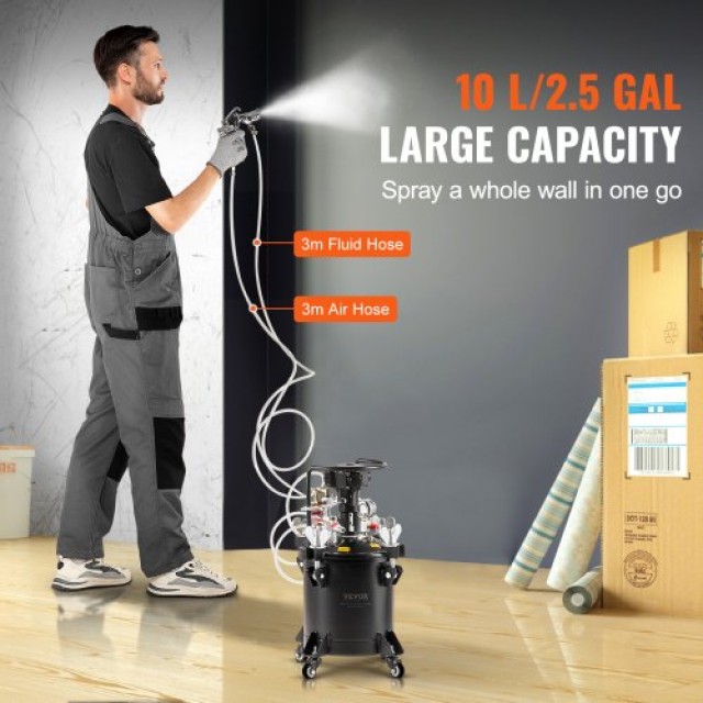 Δοχείο Βαφής VEVOR 10L με Αυτόματη Ανάδευση 70 psi  PQYLGZDXOX10JBIGIV0