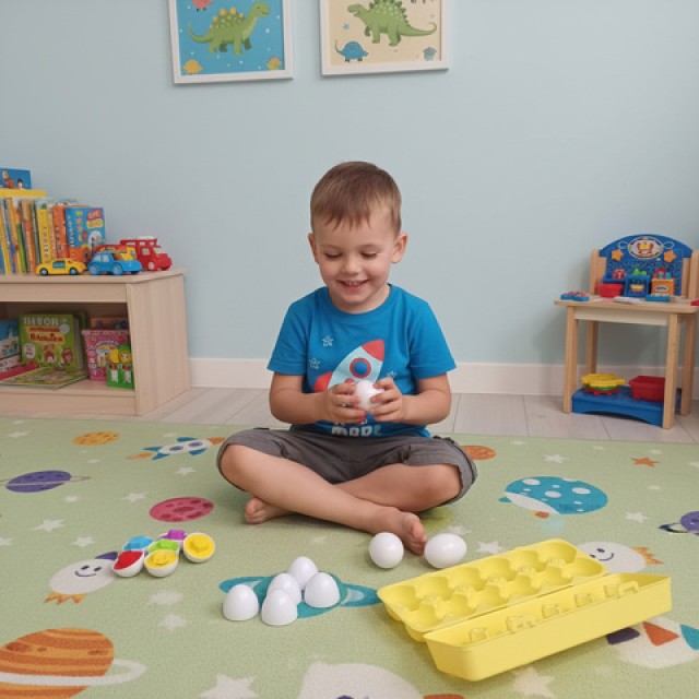 Iso trade Παιδικό Εκπαιδευτικό Puzzle Montessori Αυγοθήκη 26653