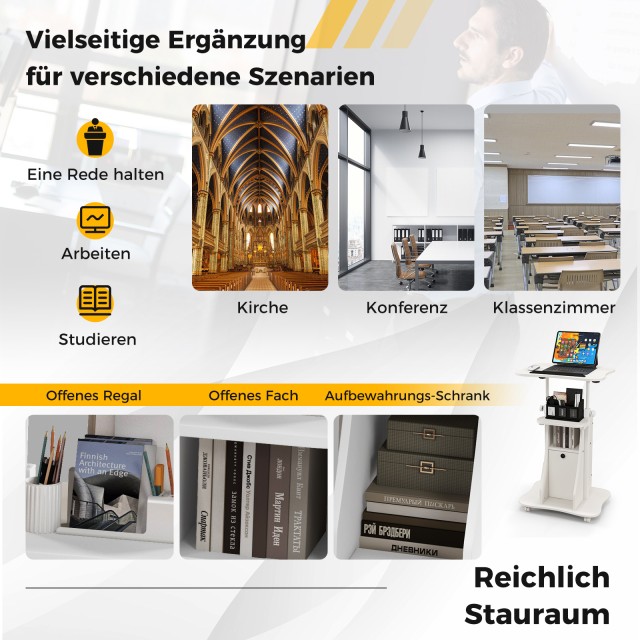 Πολυλειτουργικό Τραπέζι Υπολογιστή με Ρυθμιζόμενη Επιφάνεια και Απο... Πολυλειτουργικό Τραπέζι Υπολογιστή με Ρυθμιζόμενη Επιφάνεια και Απο...