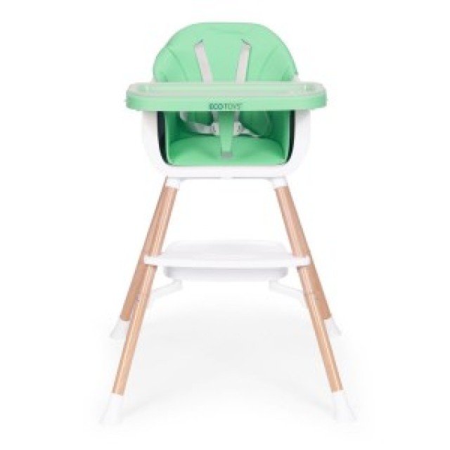 ECOTOYS Παιδικό καρεκλάκι φαγητού 2 σε 1 πράσινο HC508-Green