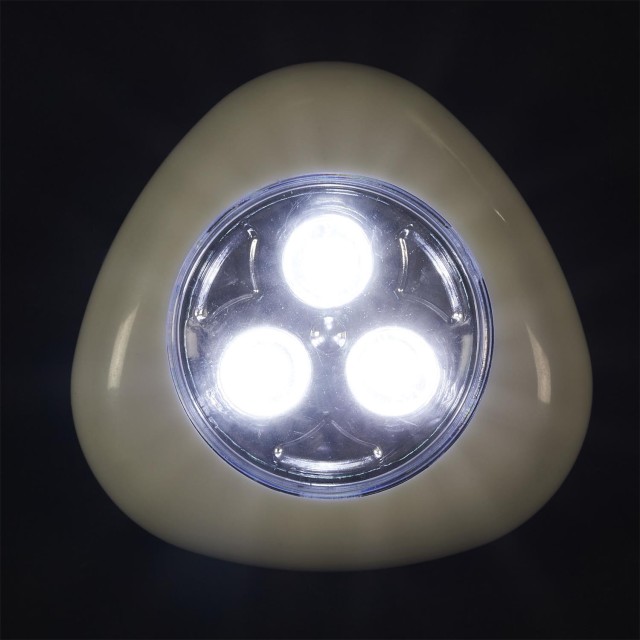JE CHERCHE UNE IDEE Σετ 3x Λευκά Αυτοκόλλητα LED Φωτάκια Πίεσης  LT...