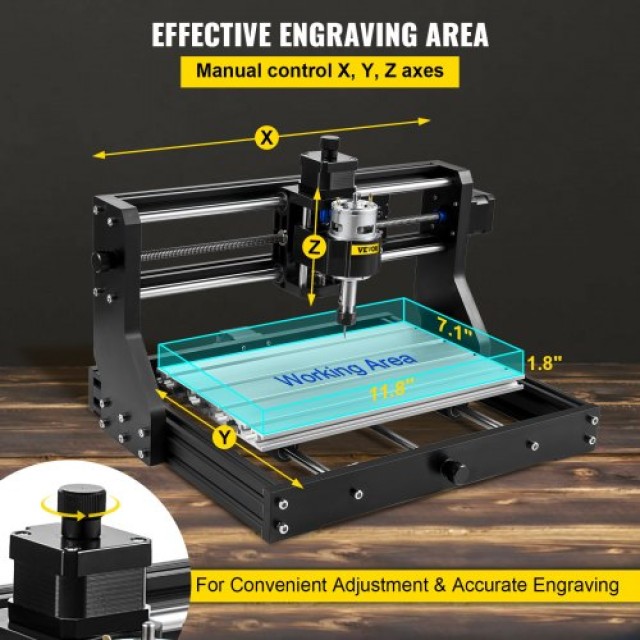 VEVOR  CNC 3018 Pro 5500MW Μηχανή Χάραξης με Offline Controller 3 Άξονες για Πλαστικό, Ακρυλικό, PVC, Ξύλο  DKJ3018PRO5.5W001V2
