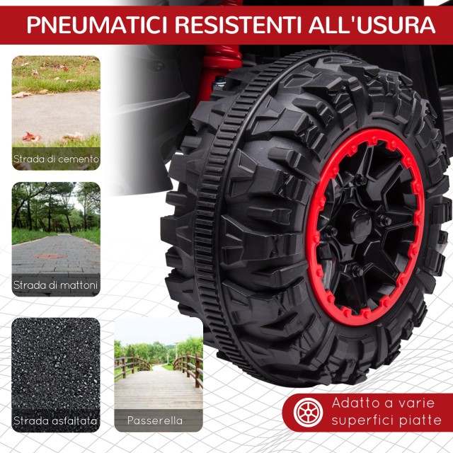 HOMCOM Electric Quad για παιδιά 12V, 2 ταχυτήτων, φαρδιοί τροχοί με...