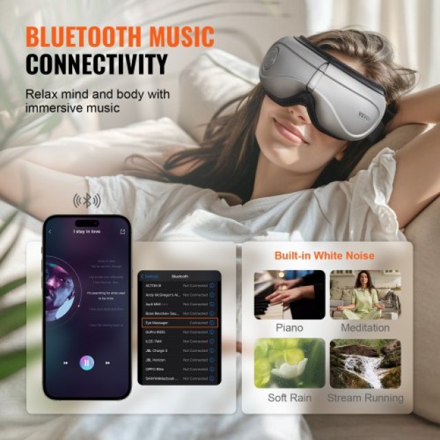 Συσκευή Μασάζ Ματιών VEVOR με Θερμότητα και Bluetooth Μουσική  YBAMQQHSAJ00R10HIV9