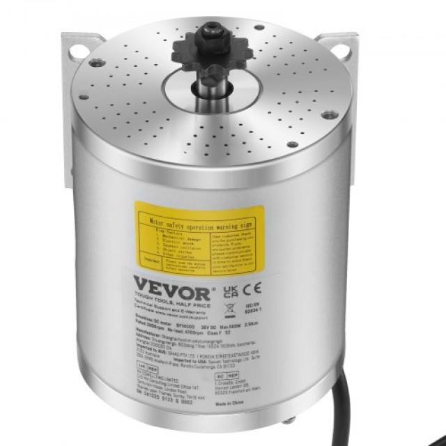 VEVOR Σετ Ηλεκτρικού Κινητήρα 500W Brushless DC 36V 3000rpm με Αναβαθμισμένο Ελεγκτή ZLWSDJTJ500WGWM9BV2
