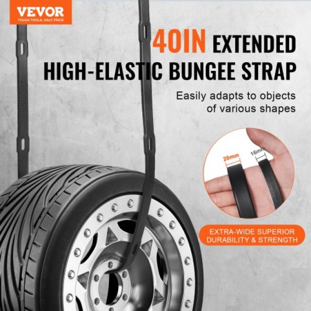 Σετ 4 Επίπεδων Ιμάντων VEVOR με S-Άγκιστρο 40  DLKZD40INCH4TR3FJV0