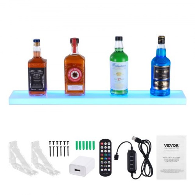 Ράφι Μπουκαλιών με LED Φωτισμό VEVOR 30 για Μπαρ Σπιτιού  ZTXLEDJPZSJ1HDBBUV2
