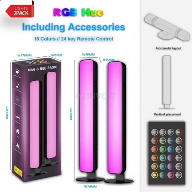 Κολόνα Φωτισμού LED RGB με Τηλεχειριστήριο – Διακοσμητικός Φωτισμός Μουσικής 4.1 x 3.5 x 24.8 cm 5908222241919 SPM