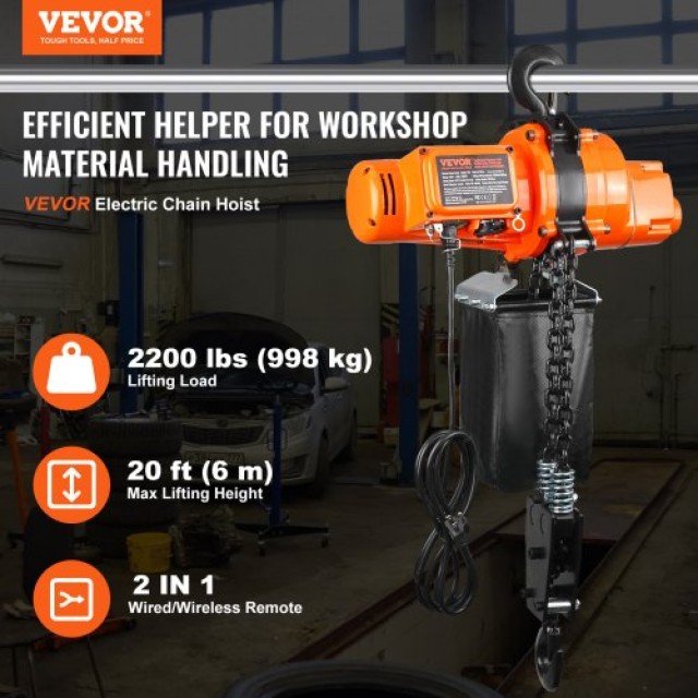 Ηλεκτρικός Γερανός VEVOR 2200 lbs, 20 ft Ανύψωση  DDSHLHLDXD11B2PV9V2