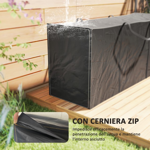 Outsunny Τσάντα Αποθήκευσης 720L, 175x55x75 εκ., Μαύρο 84G-844V00BK