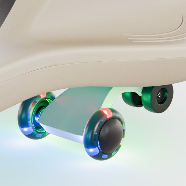 Tulano Παιδικό Ποδοκίνητο Όχημα LED FOCUS 35 με τιμόνι 360° Μπεζ  5...