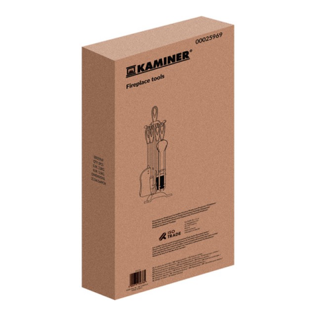 Kaminer Σετ Εργαλείων Τζακιού 5-σε-1 Κλασικής Κομψότητας Απόχρωσης ...