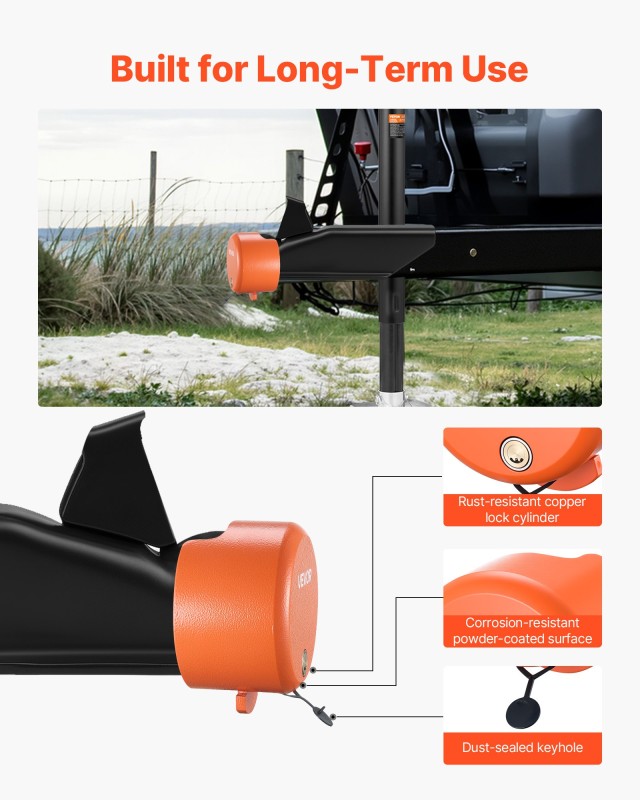 VEVOR Κλείδωμα Τροχόσπιτου για Ευθύ Σύνδεσμο με Μπίλια 1-7/8, 2 & 2...