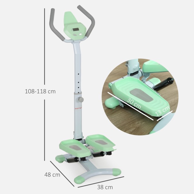 SPORTNOW  Stepper με Χειρολαβές και Ρυθμιζόμενο Σκαλοπάτι και Οθόνη...