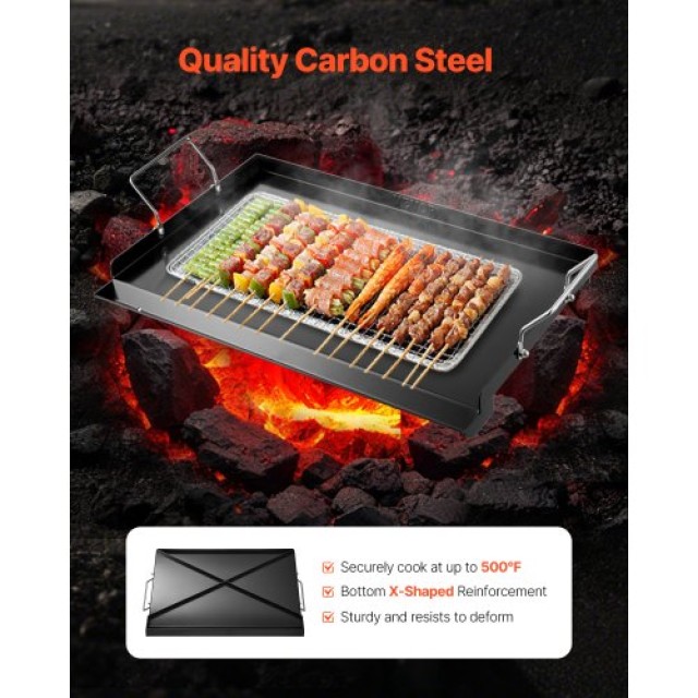 VEVOR Επίπεδη Σχάρα 24x16 Carbon Steel BBQ DCJPTG2416IN6RCEUV0