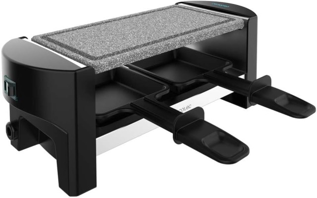 CECOTEC  Ηλεκτρική Συσκευή Ψησίματος Cheese&Grill 3200 Pocket AllStone για 2 Άτομα, 320W, Ανοξείδωτη, Αντικολλητική Πέτρινη Πλάκα, με 2 Τηγάνια και 1 Σπάτουλα  CEC-03273