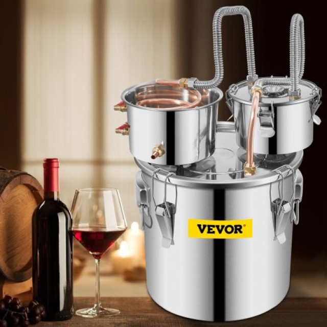 VEVOR  Αποστακτήρας 32L για Οικιακή Χρήση από Ανοξείδωτο Ατσάλι Διπλού Κάδου ZLSJ8GALSLNTZLQDBV2