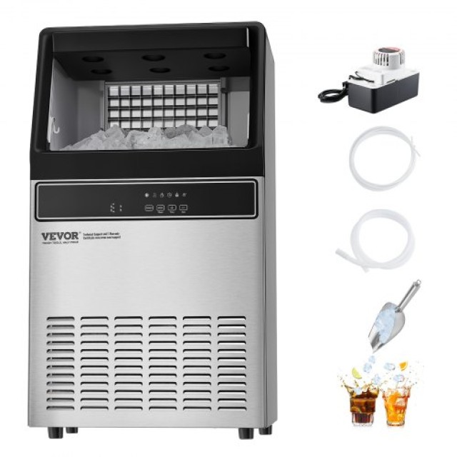 VEVOR Εμπορική Παγομηχανή Ελεύθερης Τοποθέτησης 110lbs/24H ZHSKU000... VEVOR Εμπορική Παγομηχανή Ελεύθερης Τοποθέτησης 110lbs/24H ZHSKU000...