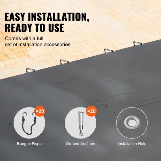 Κάλυμμα Ασφαλείας Πισίνας VEVOR 13x26 ft για Χειμερινή Προστασία  YYCM4X8MWYMS00001V0