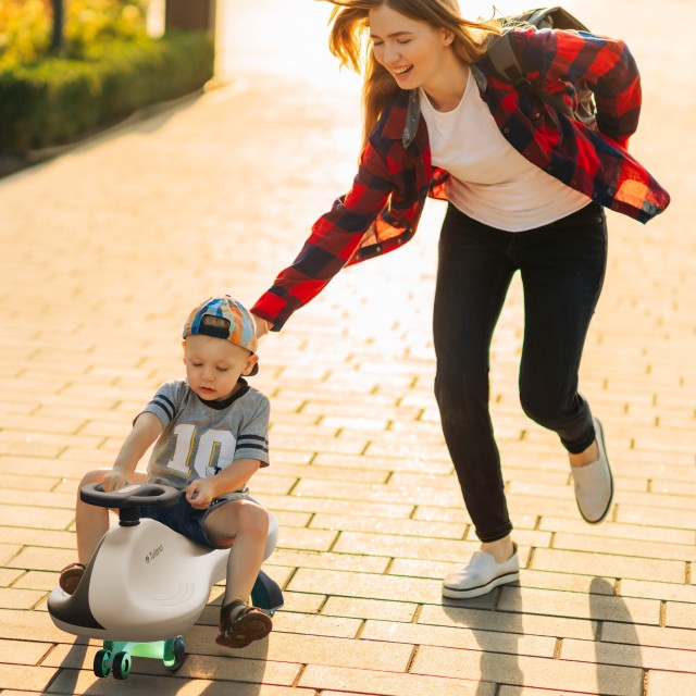 Tulano Παιδικό Ποδοκίνητο Όχημα LED FOCUS 35 με τιμόνι 360° Μπεζ  5...