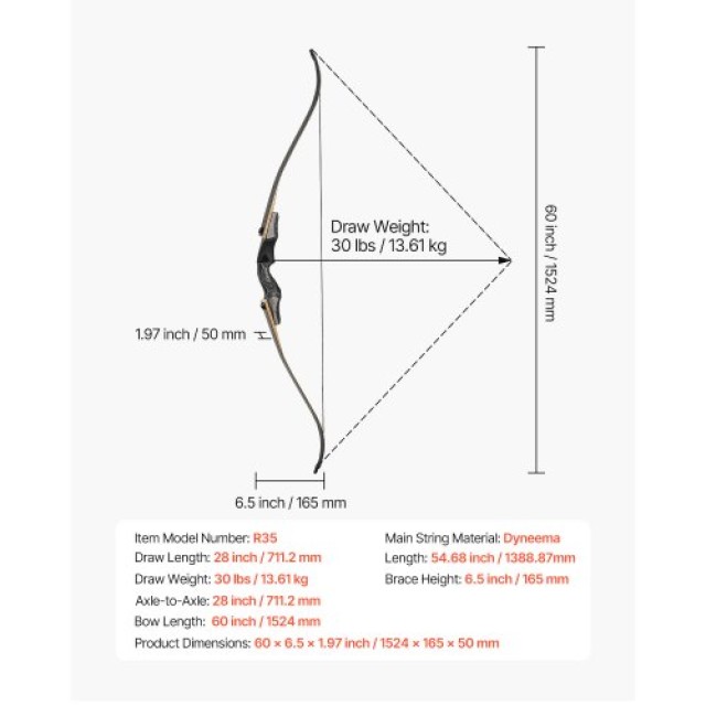 VEVOR Σετ Τόξου Αναψυχής 60in Ξύλινο Αναδιπλούμενο 30 lbs με Βέλη F... VEVOR Σετ Τόξου Αναψυχής 60in Ξύλινο Αναδιπλούμενο 30 lbs με Βέλη F...