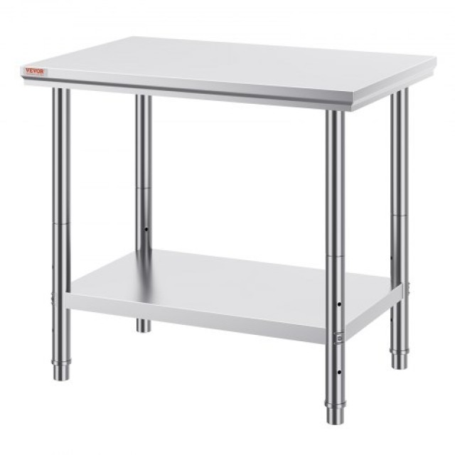 Τραπέζι Εργασίας VEVOR 60x90x80cm Ανοξείδωτο με Κάτω Ράφι για Επαγγελματική Κουζίνα  60X90X80CFGZT0001V0