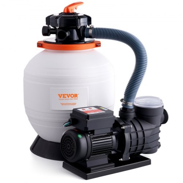 VEVOR Αντλία Φίλτρου Άμμου Πισίνας 14 0.75HP 450W με 6-δρόμων Βαλβί...