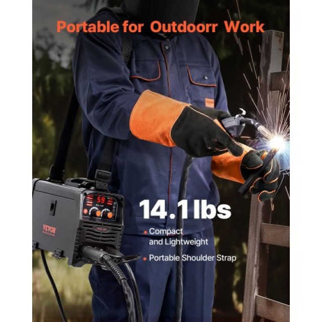 VEVOR Συγκολλητής MIG 130Amp 3-σε-1 Flux Core MIG/Stick/Lift TIG MI...