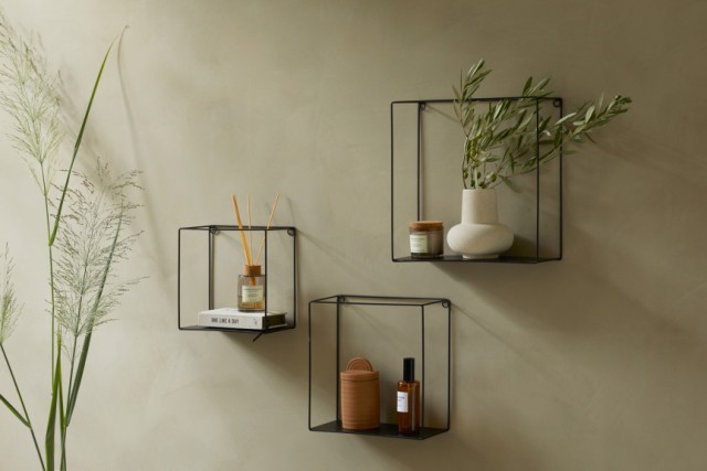 Ράφια Τοίχου Gerona Σετ 3 Τεμαχίων 22 x 12 x 22 cm, 27 x 12 x 27 cm, 32 x 12 x 32 cm 8719743323988  Lifa-Living