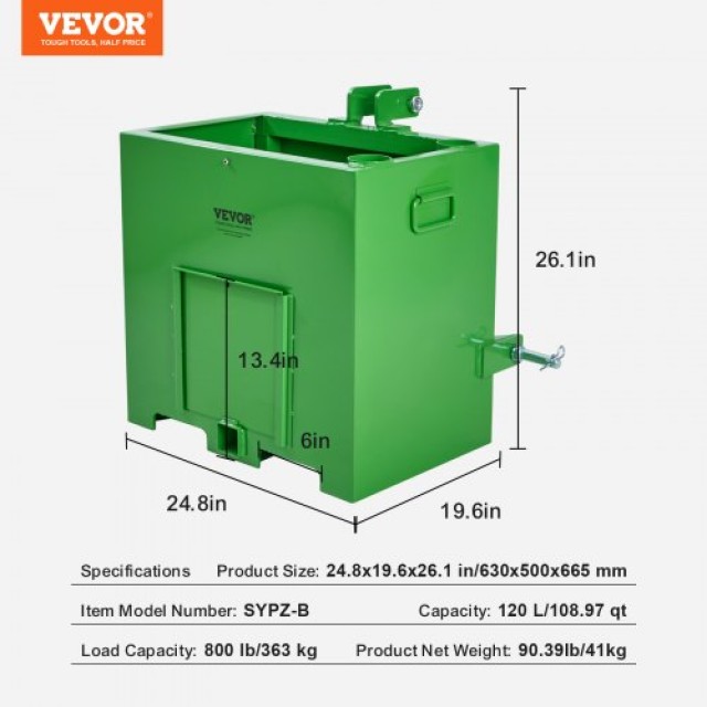 Κουτί Αντίβαρου VEVOR 3 Σημείων Κατηγορίας 1, 800lbs, Πράσινο  TLJYZXMLS150CZ2W2V0