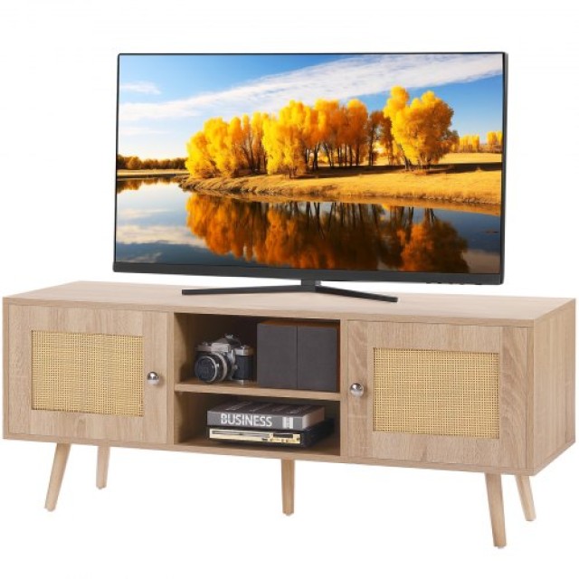Ρατάν Έπιπλο TV VEVOR για 55 - Μποέμ, Ρυθμιζόμενα Ράφια, Δρυς  TBDSJ47INXMSQ9ZW3V0