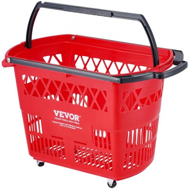 Καλάθι Αγορών με Ρόδες VEVOR 39L Κόκκινο (Σετ 6)  GXLGSGWLGXLG01IDOV0