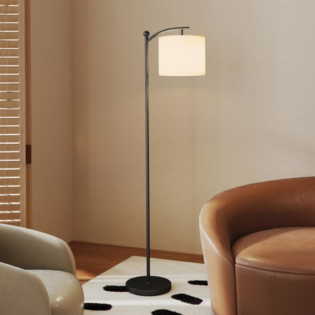 HOMCOM Λάμπα Δαπέδου LED με Τηλεχειριστήριο, 11 Θερμοκρασίες & Φωτεινότητες, Χρονοδιακόπτης 60, Μαύρο, Διαστάσεις: 11x11 B31-544V90BK