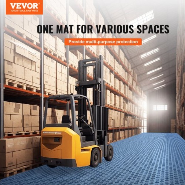 VEVOR  Πλακάκια Γκαράζ Διασυνδεόμενα, 12x12x0.53 ίντσες, 50 τεμ., Αντιολισθητικά, Διπλής Όψης, Μπλε  CKDDLSJ501212K34WV0