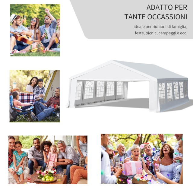 Outsunny Garden Gazebo 10x6m με αφαιρούμενους τοίχους και παράθυρα, ατσάλι και πολυεστέρα 100110-047W
