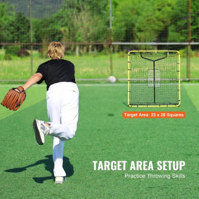 VEVOR Δίχτυ Επιστροφής Μπέιζμπολ & Σόφτμπολ 4x4.5 Ft Ρυθμιζόμενης Γ...