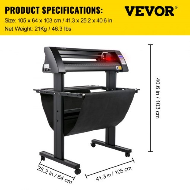 VEVOR Κόφτης Βινυλίου 870mm με Οπτικό Μάτι και Υποστήριξη SignMaster για Windows  KZJRJBZDDZJOCRO4RV2