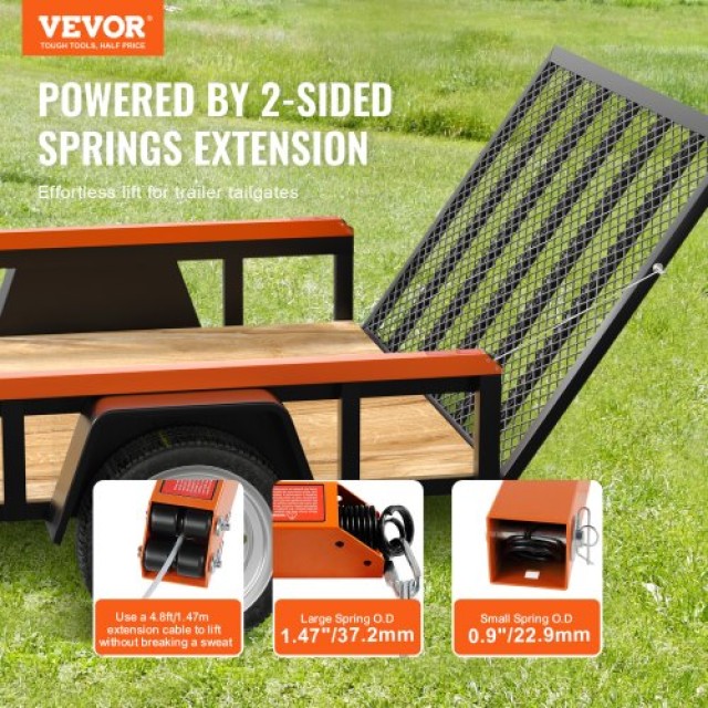 VEVOR Διπλής Όψης Ανυψωτικό Τρέιλερ, Φορτίο 360 lbs, Συμβατό με Ανοιχτό Τρέιλερ  SBKCWMSJXTJSHQYWHV0