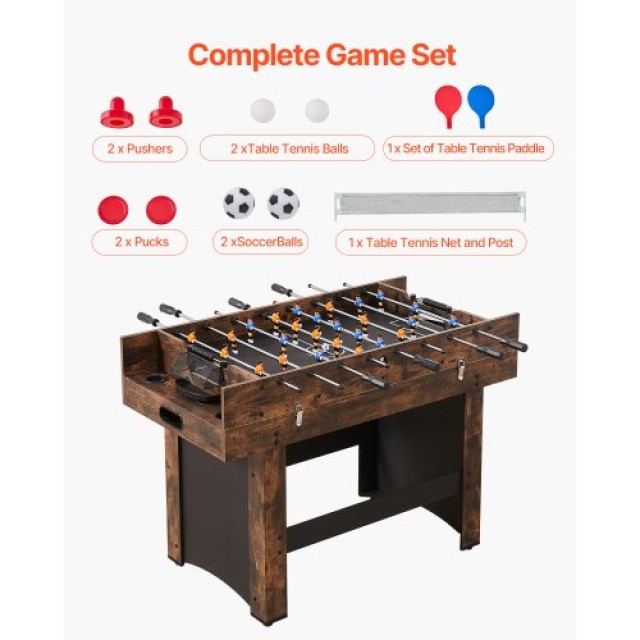 VEVOR Τραπέζι Air Hockey 3-σε-1 με Ποδοσφαιράκι και Πινγκ Πονγκ DZJFKQQGQZ540TIADV2