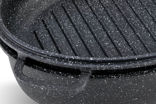 Edenberg Σκεύος Roaster 3 σε 1 με Καπάκι 8 lt και Μαρμάρινη Επιστρώ...